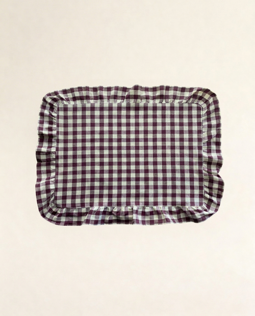 Dekkebrikker Gingham - bordeaux