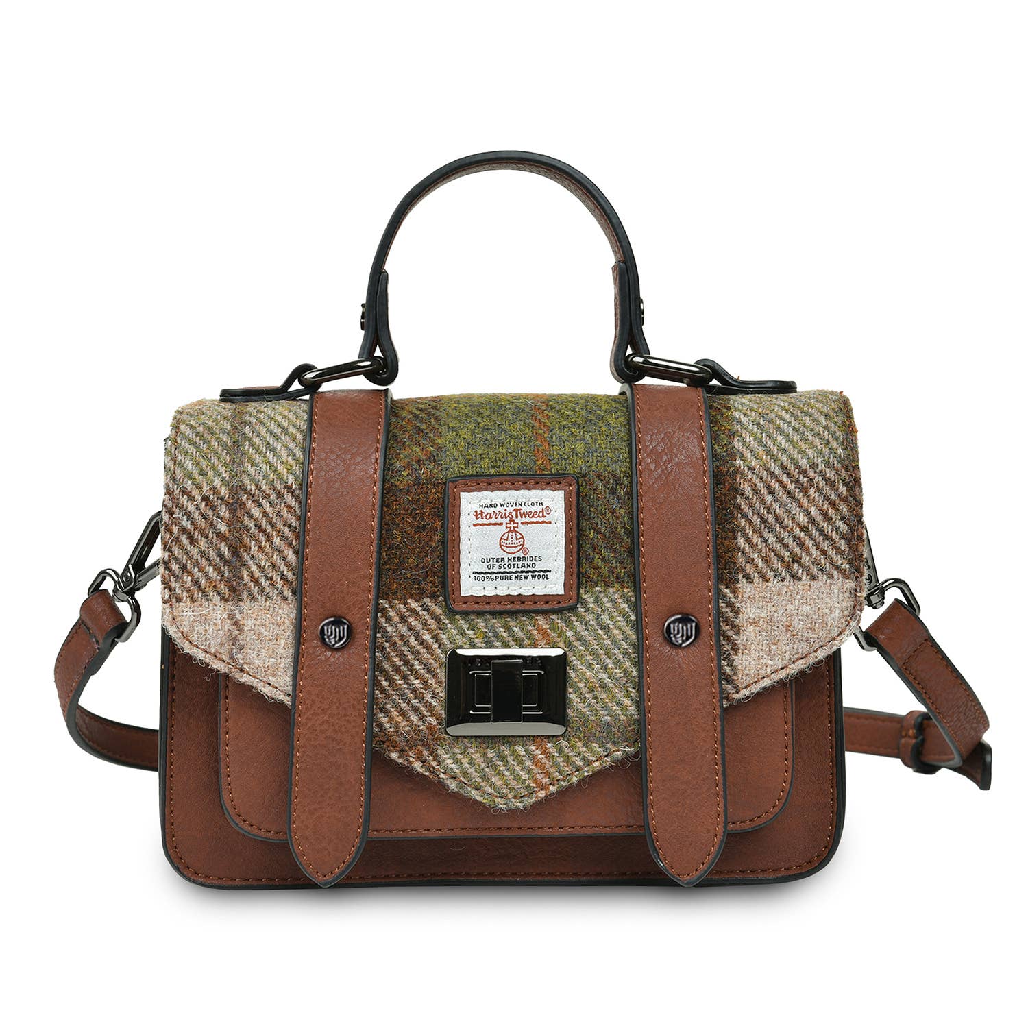 Medium veske i Harris Tweed
