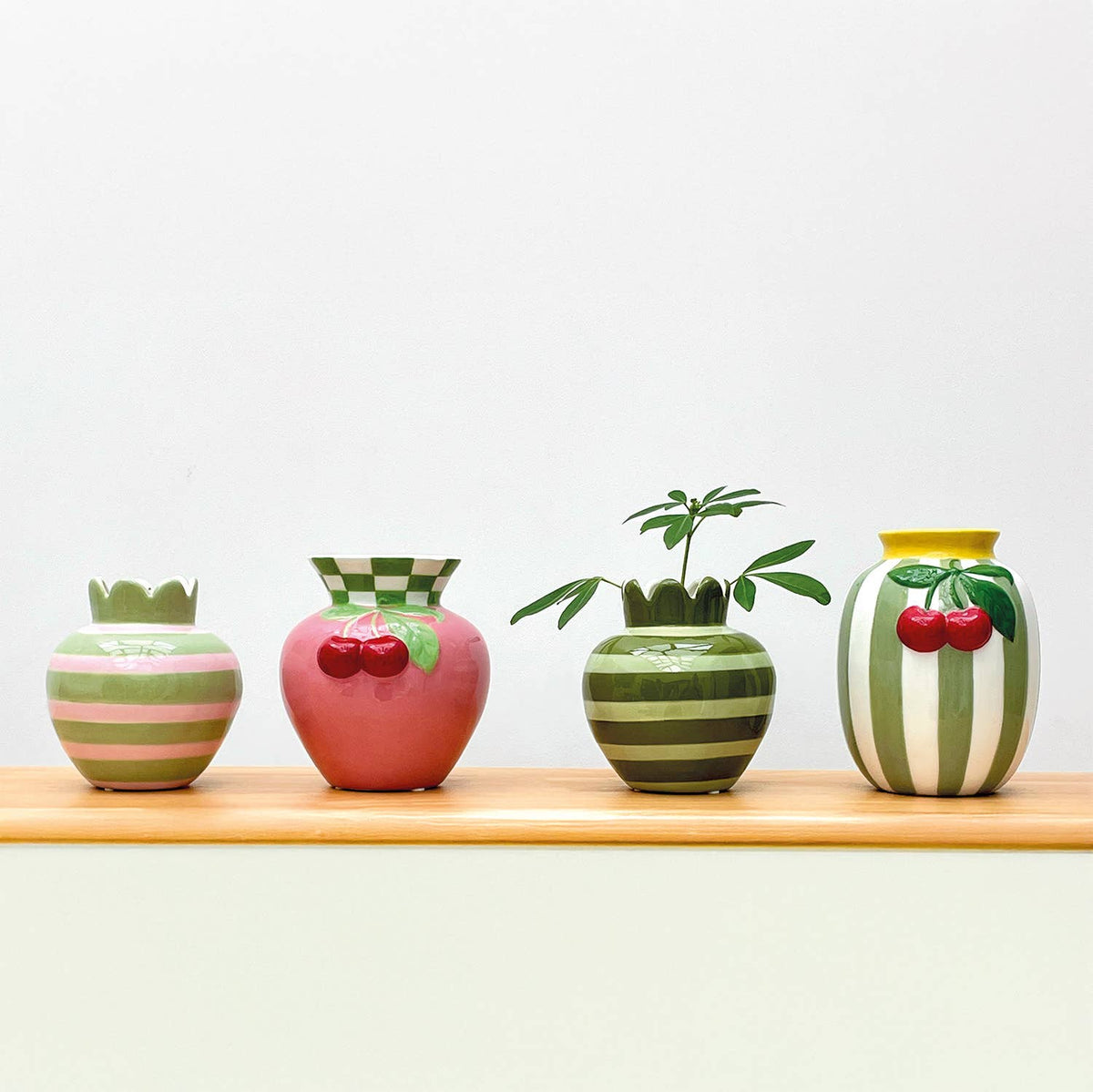 Liten Keramikkvase i Khaki (Ø11,5 cm)