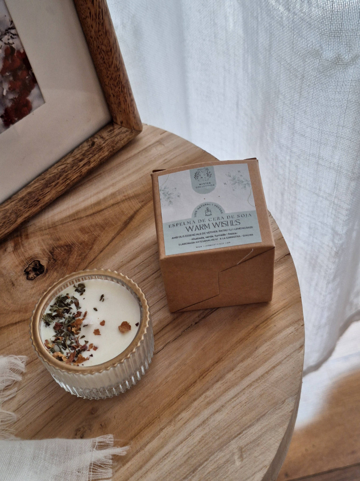 Duftlys i glass (mini) – Vetiver, patchouli og sitrongress
