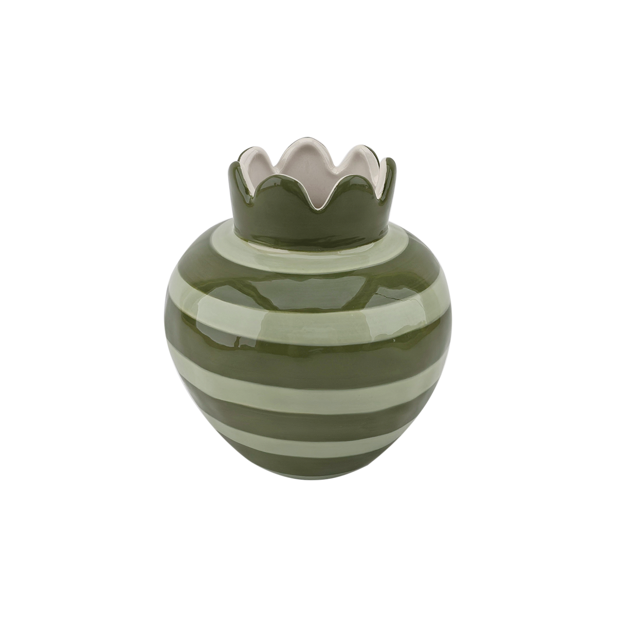 Liten Keramikkvase i Khaki (Ø11,5 cm)