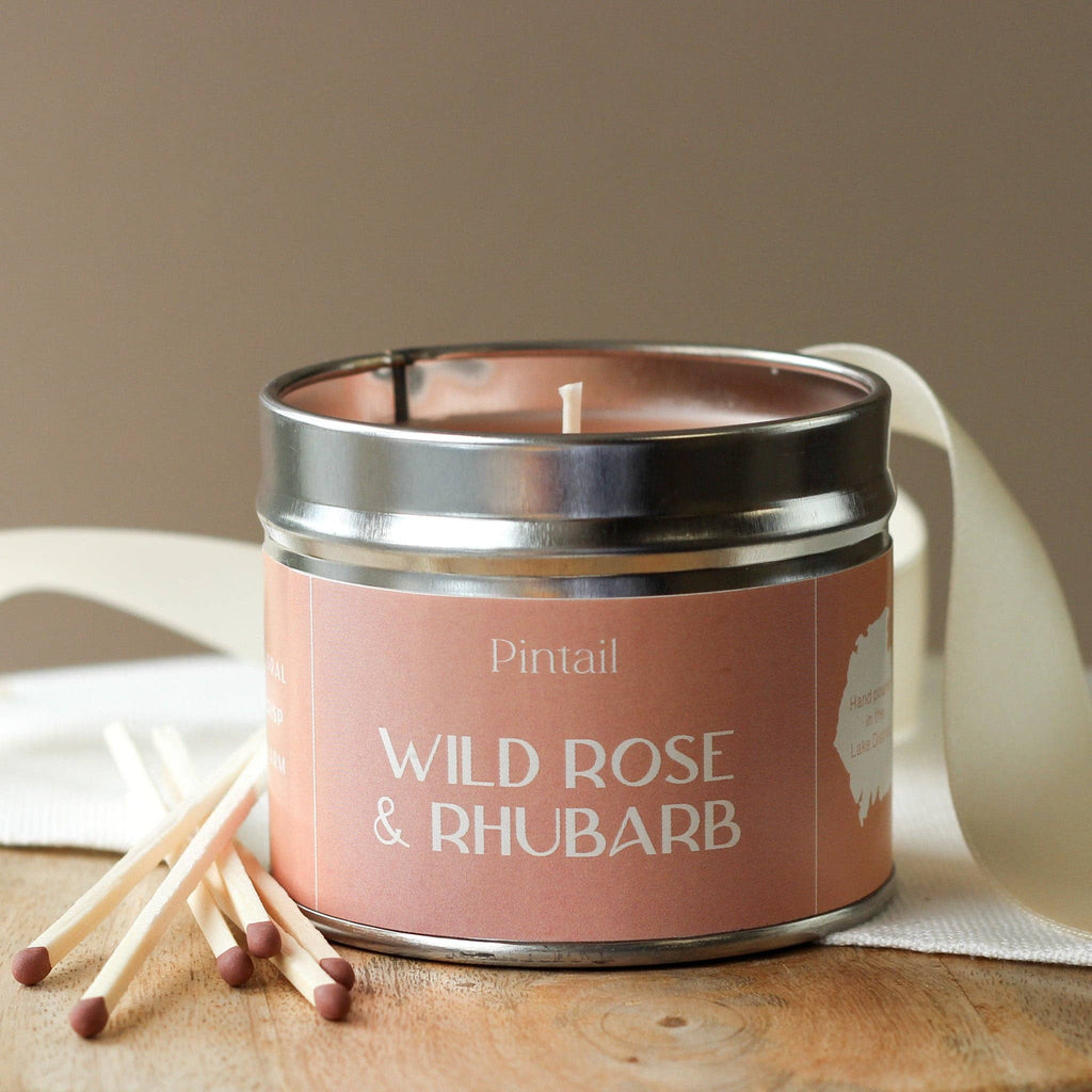 Villrose & Rabarbra Duftlys