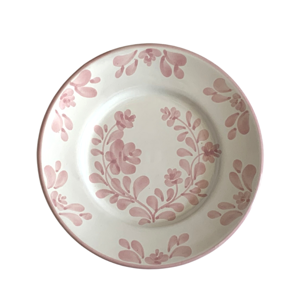 Keramikktallerken med rosa blomster - Grazia