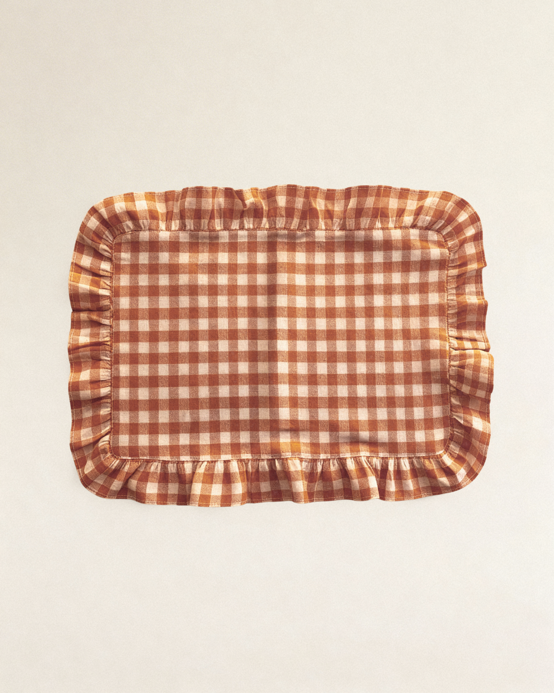 Dekkebrikker Gingham - terracotta