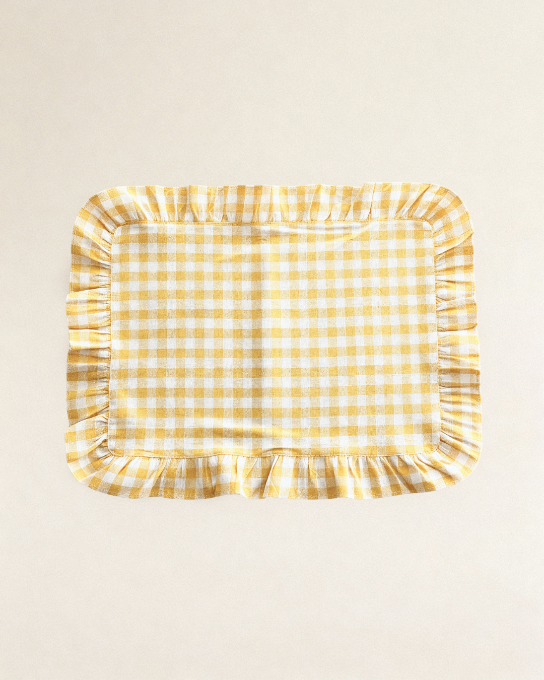 Dekkebrikker Gingham - gul