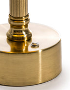 Oppladbar Bordlampe i Messing med Sort Skjerm