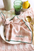 Ma bichette gingham servietter rosa