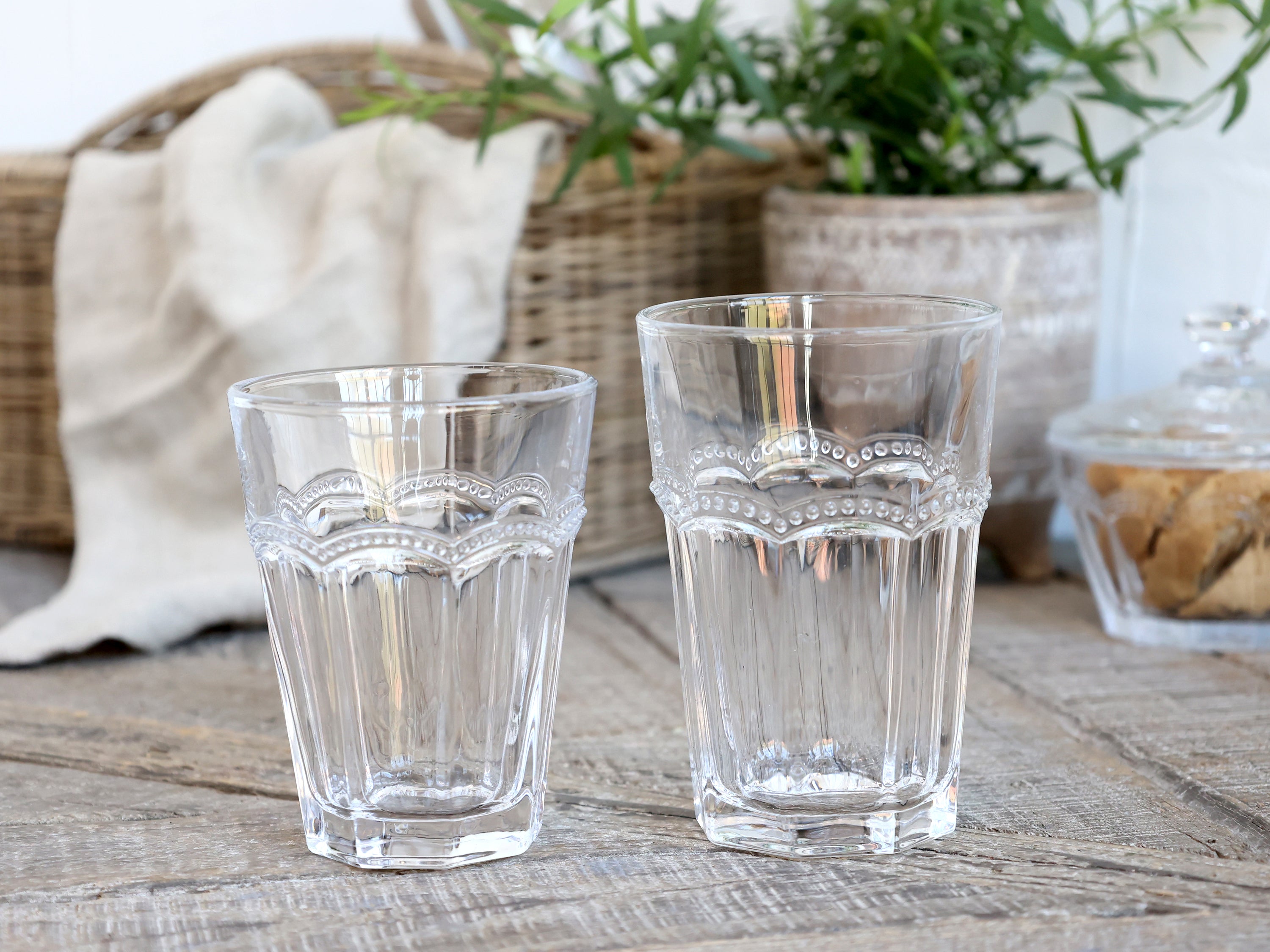 Antoinette drikkeglass med perlekant