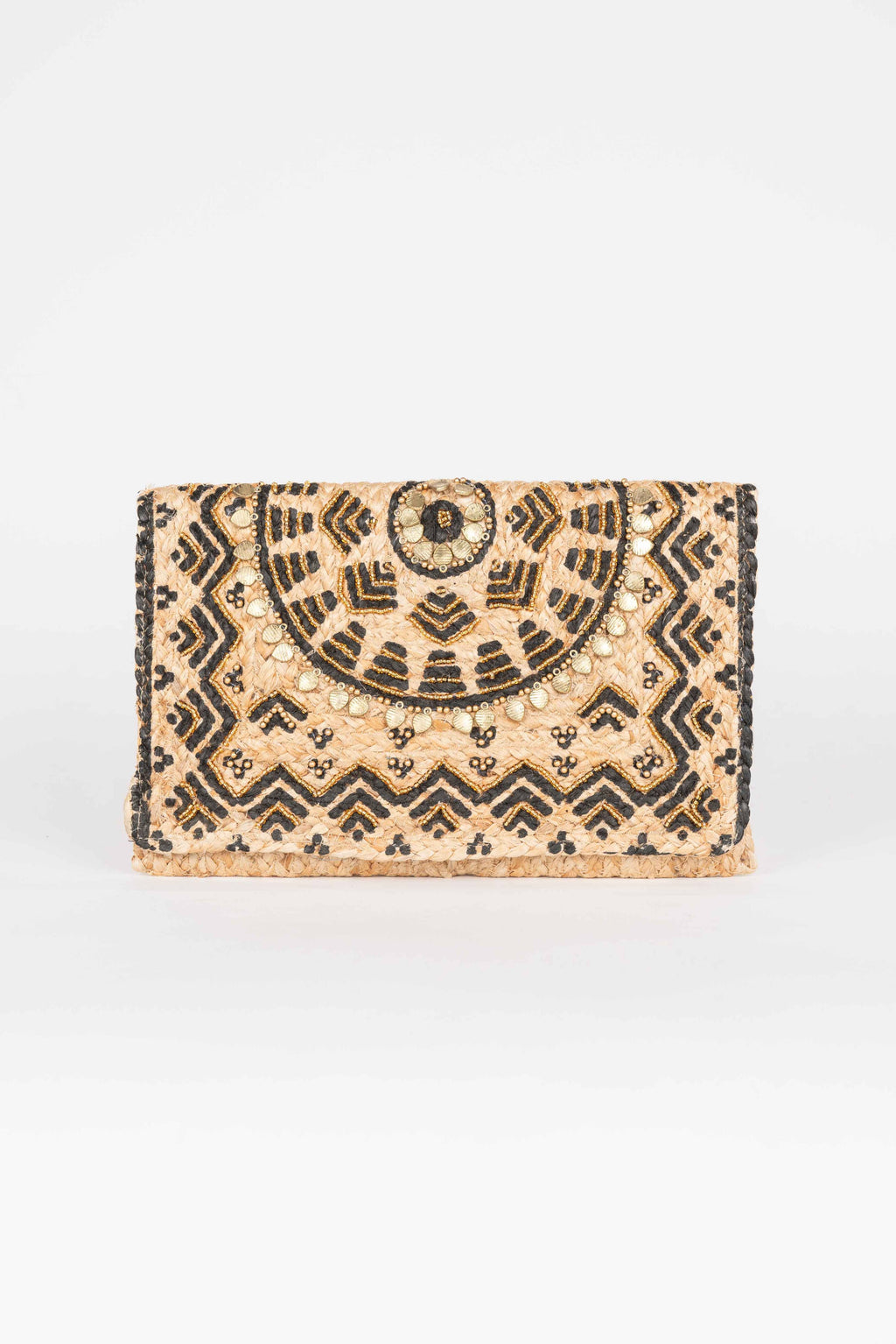 Jute Wood Clutch