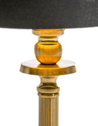 Oppladbar Bordlampe i Messing med Sort Skjerm