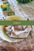 Mon coeur gingham servietter rosa
