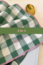 Dolce Vita gingham servietter grønn