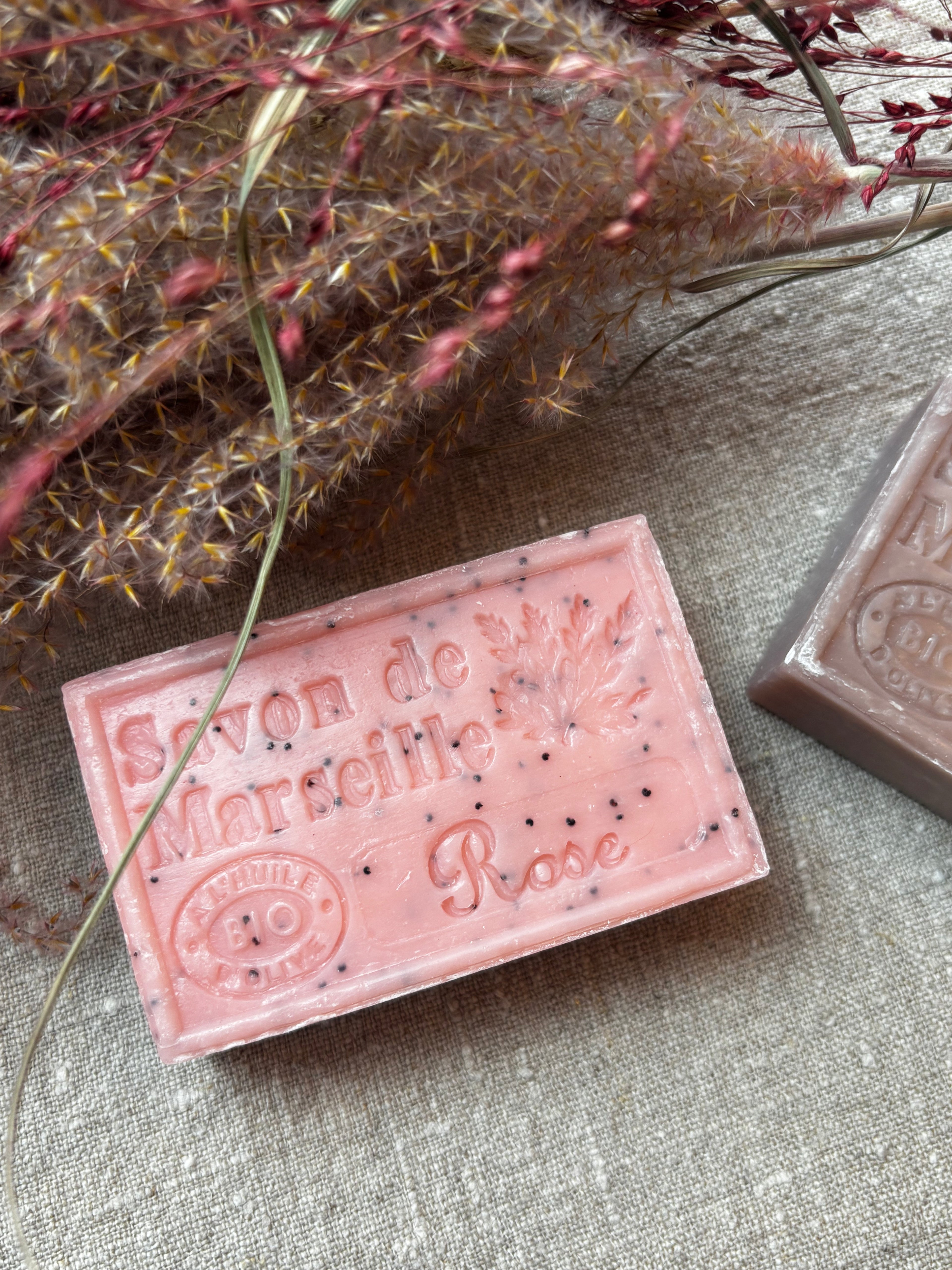 Ekte Marseille-såpe med rose (125 g)