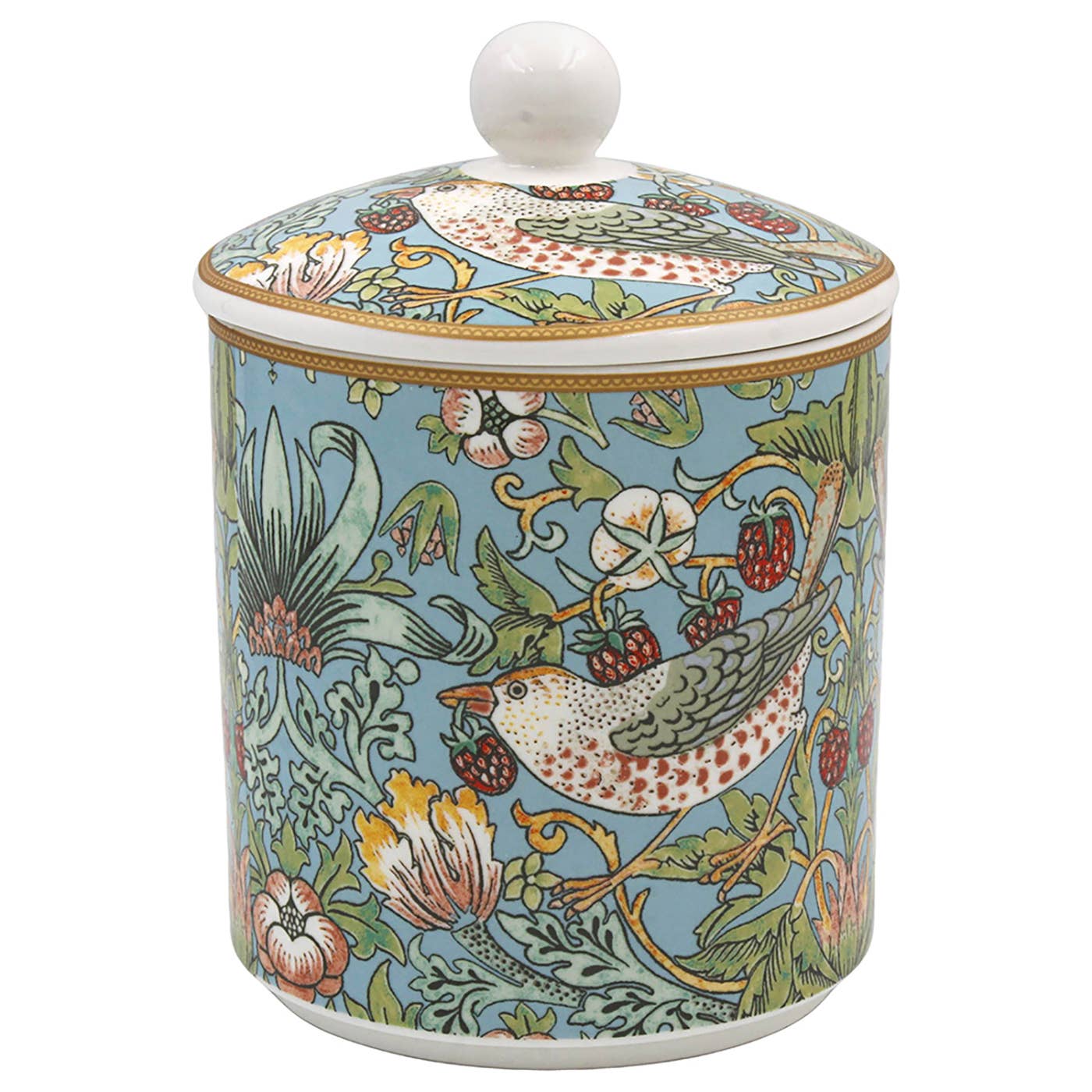William Morris Strawberry Thief – Oppbevaringskrukke med lokk