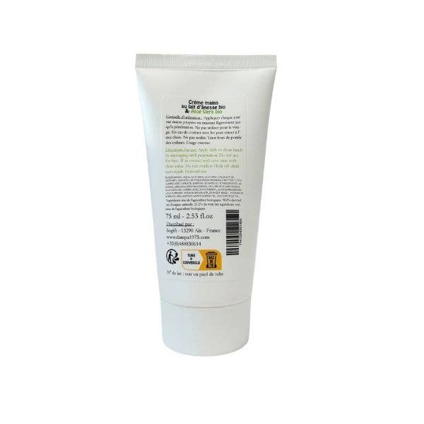 Håndkrem med Økologisk Eselmelk og Aloe Vera (75 ml)