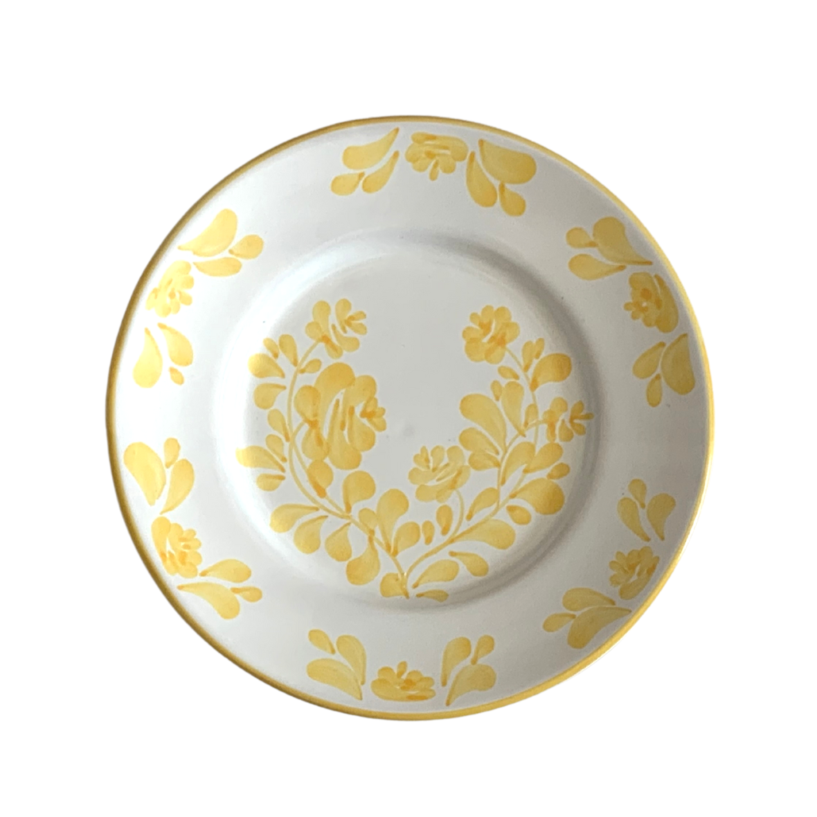 Keramikktallerken med gule blomster - Alda