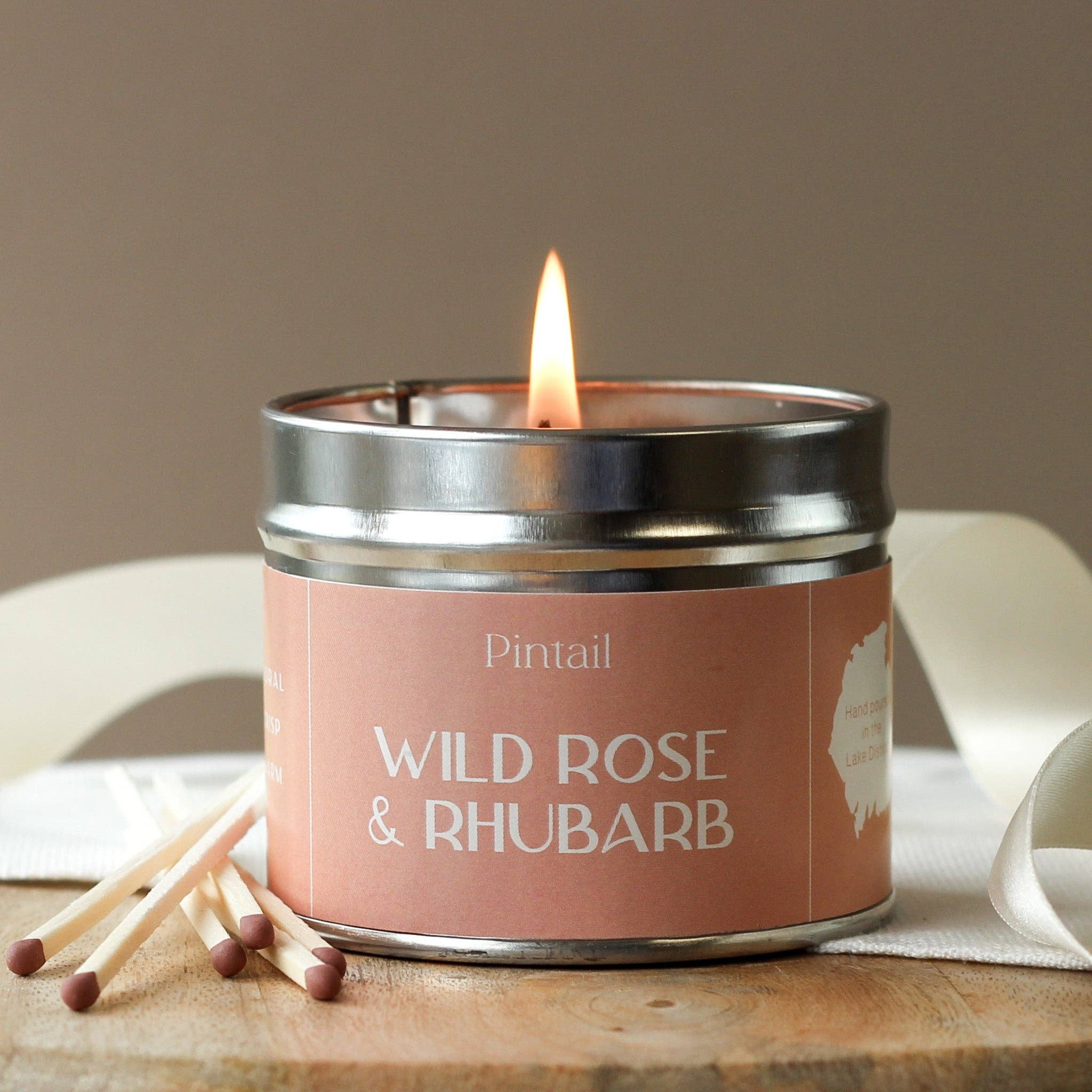 Villrose & Rabarbra Duftlys