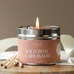 Villrose & Rabarbra Duftlys