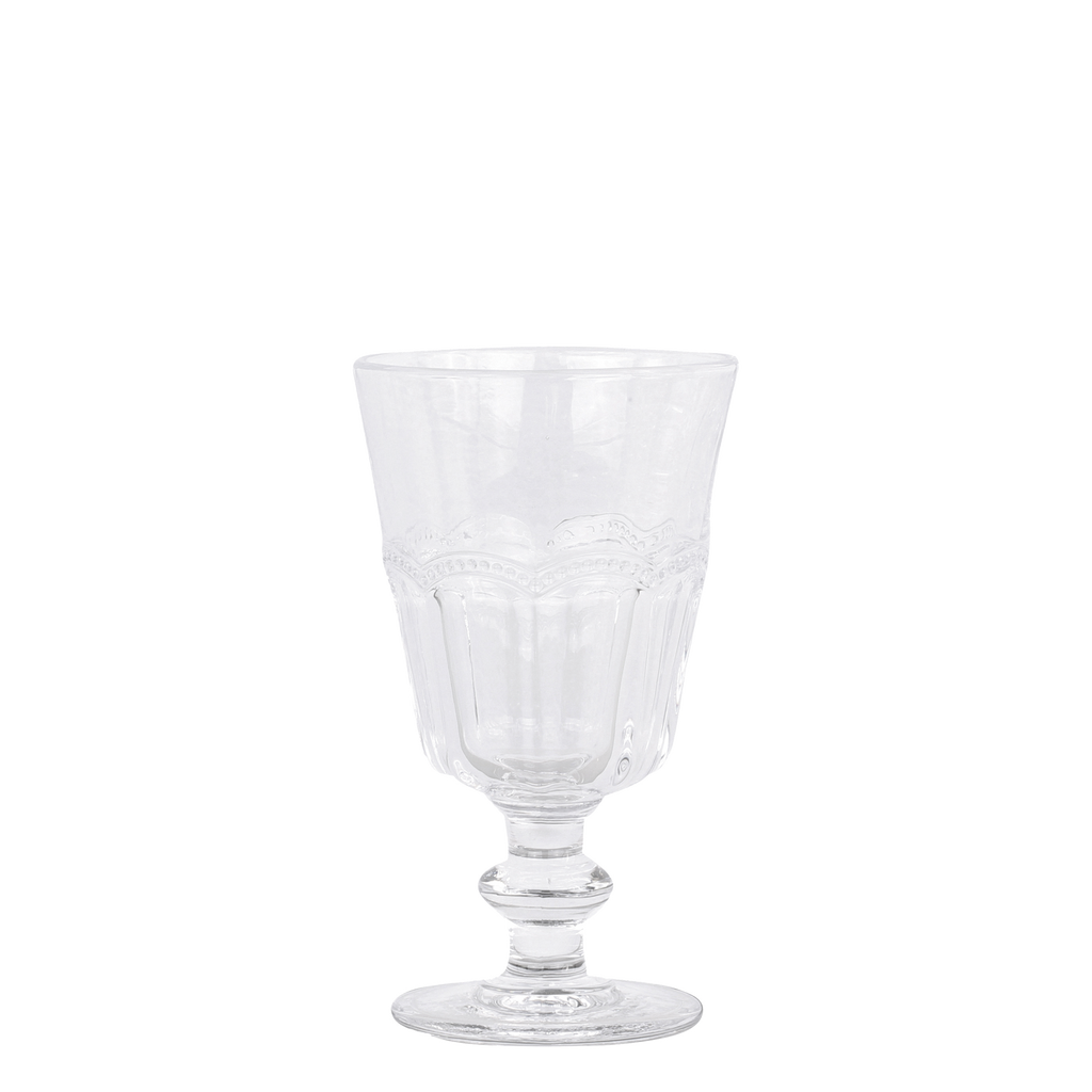 Antoinette vinglass med perlekant