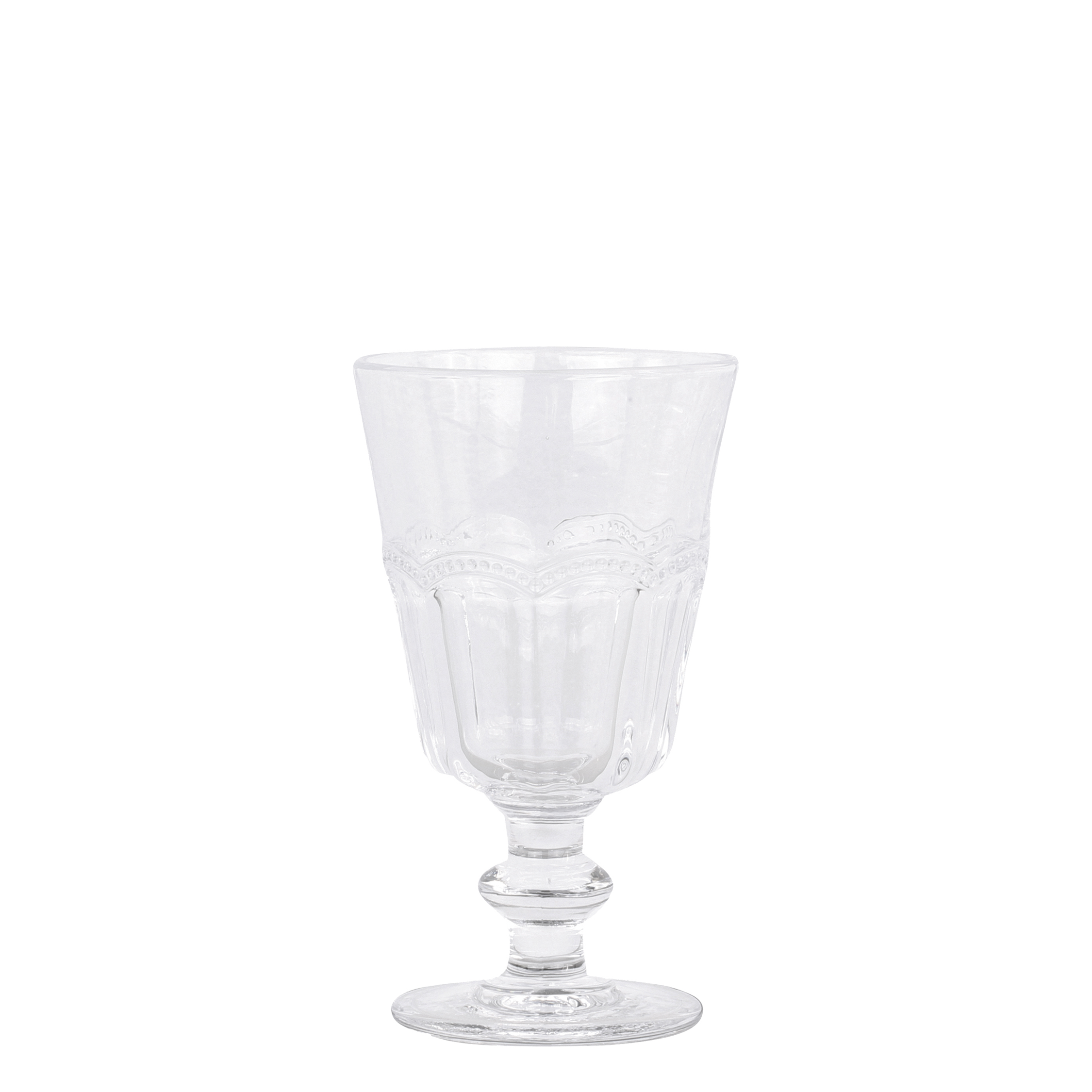 Antoinette vinglass med perlekant