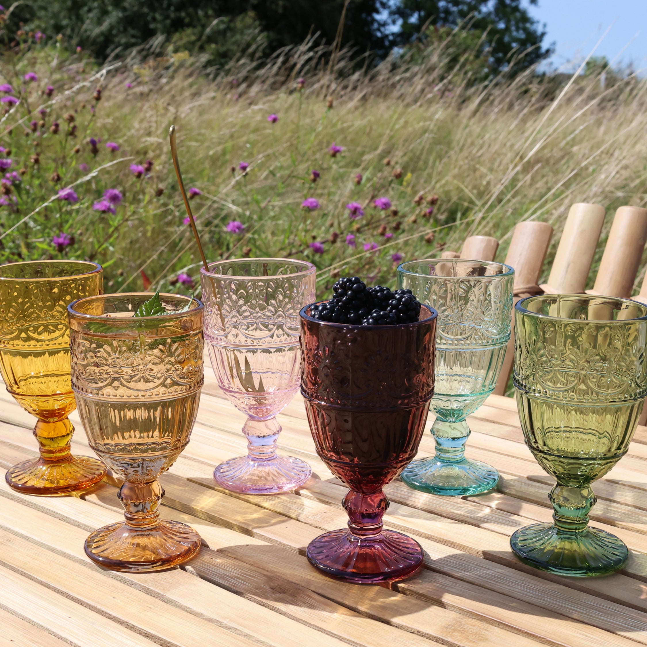 Saint-Émilion Vinglass m. mønster amber